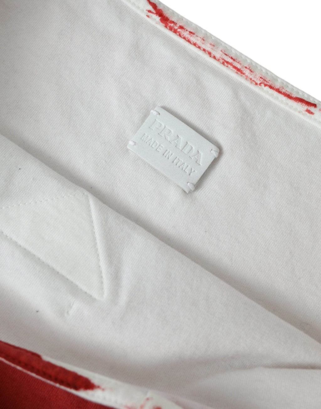 Prada Schicke Tote Bag aus rotem und weißem Stoff - Léoré