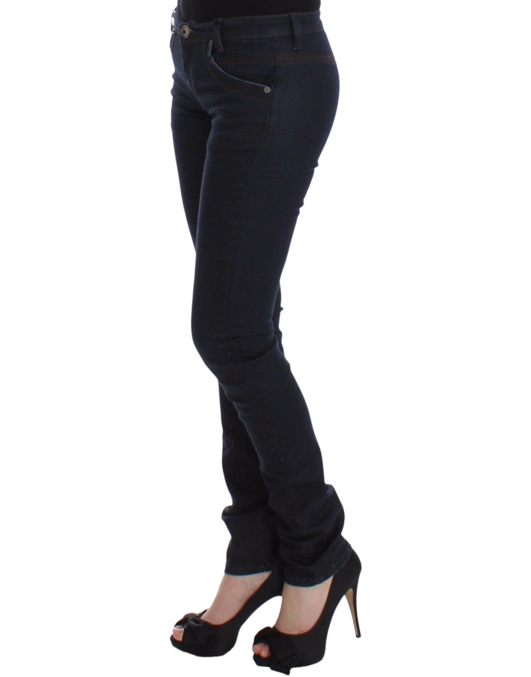 Ermanno Scervino Blaue Slim Jeans Denim-Hosen Skinny Leg Stretch