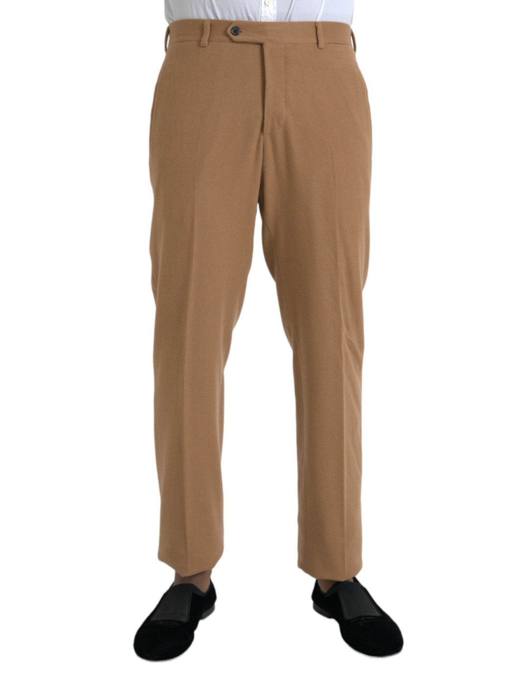 Prada Beige Kaschmir Männer Straight Fit Kleiderhosen - Léoré