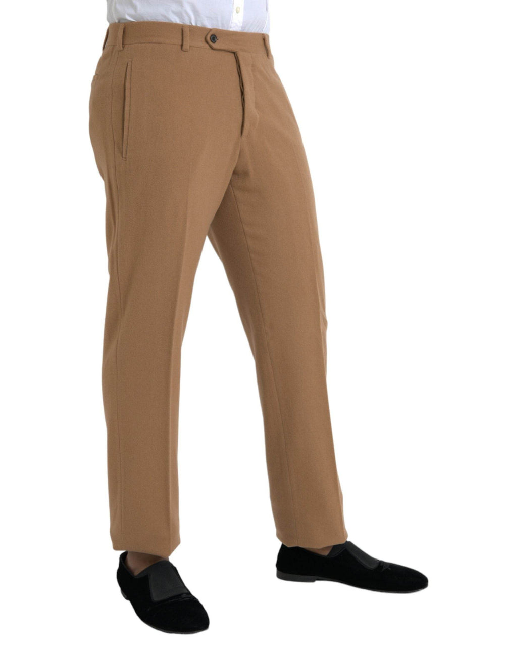Prada Beige Kaschmir Männer Straight Fit Kleiderhosen - Léoré