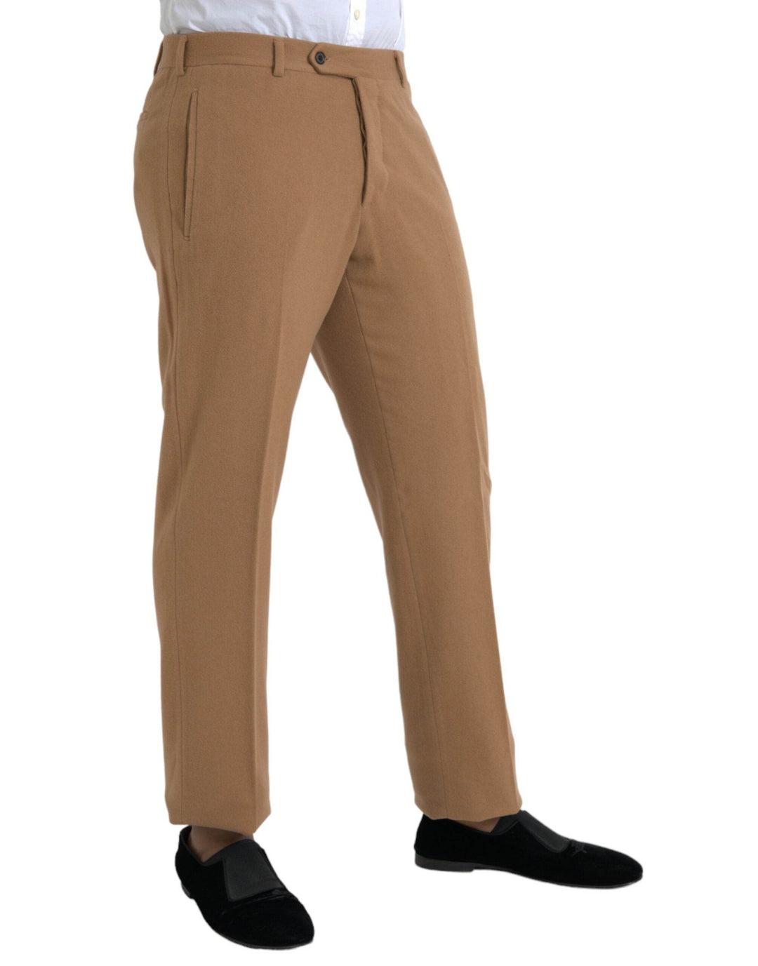 Prada Beige Kaschmir Männer Straight Fit Kleiderhosen - Léoré