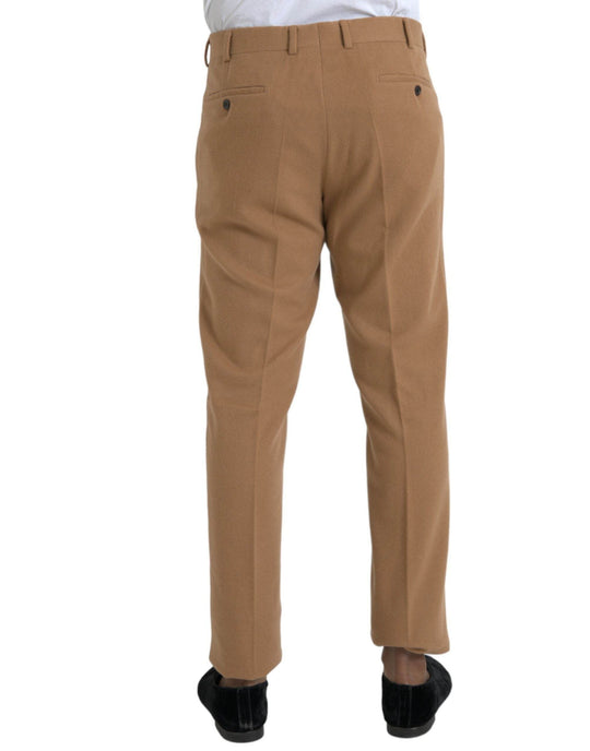 Prada Beige Kaschmir Männer Straight Fit Kleiderhosen - Léoré