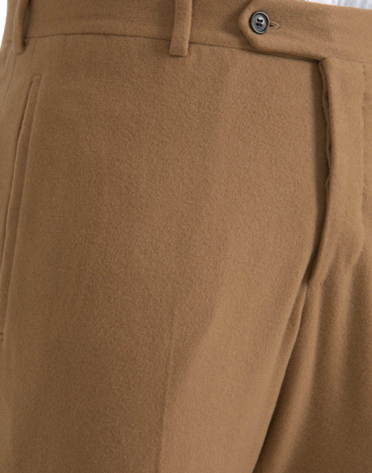 Prada Beige Kaschmir Männer Straight Fit Kleiderhosen - Léoré