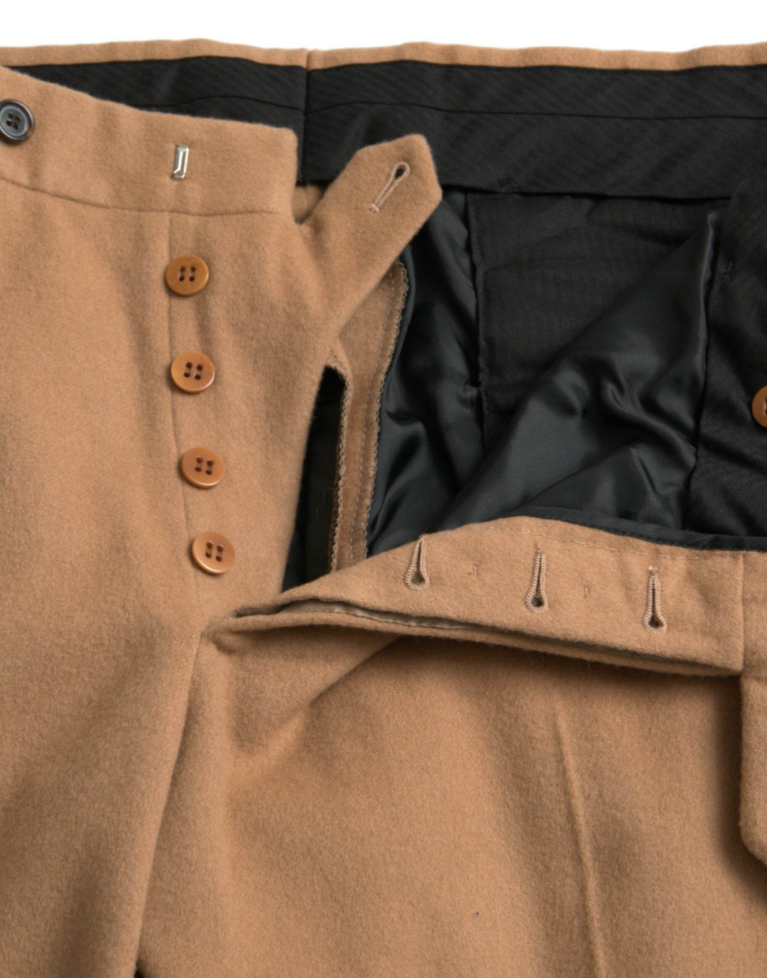 Prada Beige Kaschmir Männer Straight Fit Kleiderhosen - Léoré