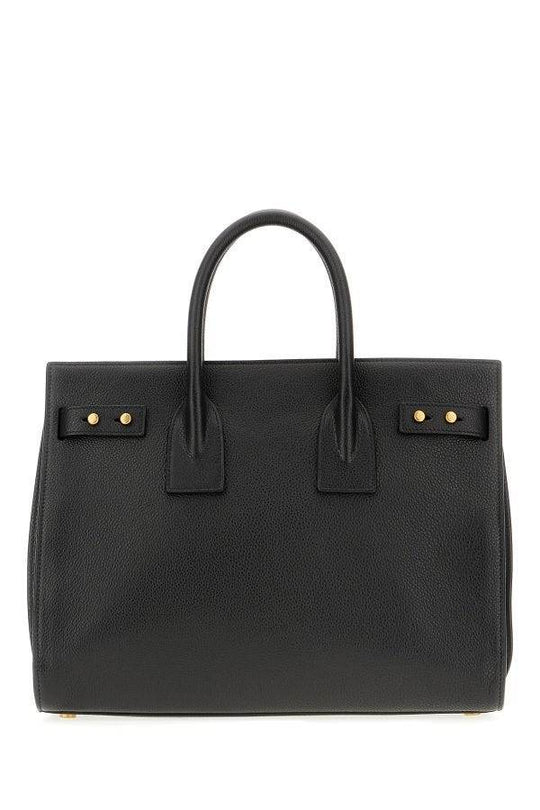 Saint Laurent Sac de Jour Handtasche aus schwarzem Kalbsleder - Léoré