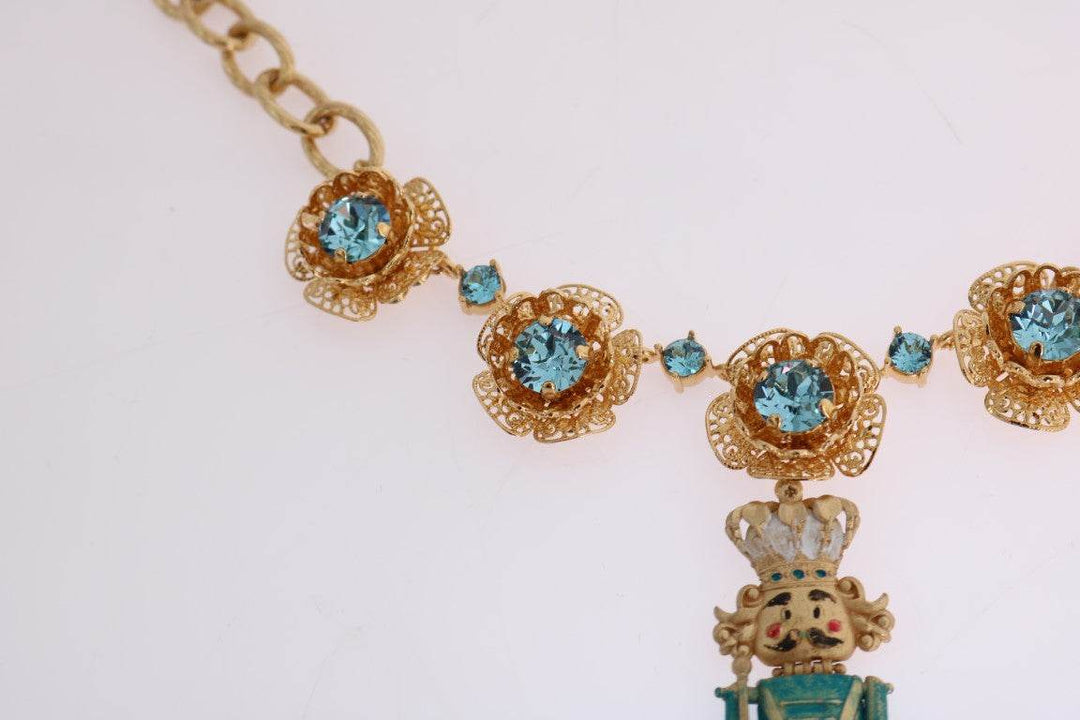 Dolce & Gabbana Elegante Statement-Halskette mit Goldkristall - Léoré