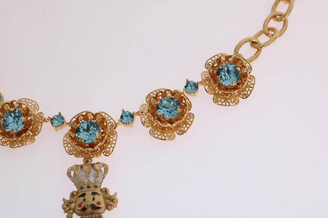 Dolce & Gabbana Elegante Statement-Halskette mit Goldkristall - Léoré