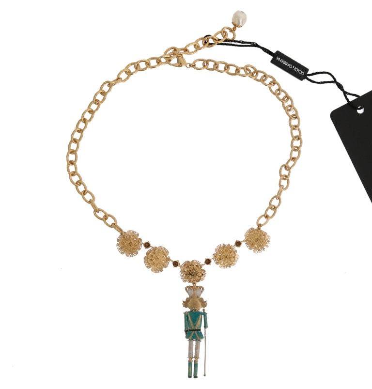 Dolce & Gabbana Elegante Statement-Halskette mit Goldkristall - Léoré