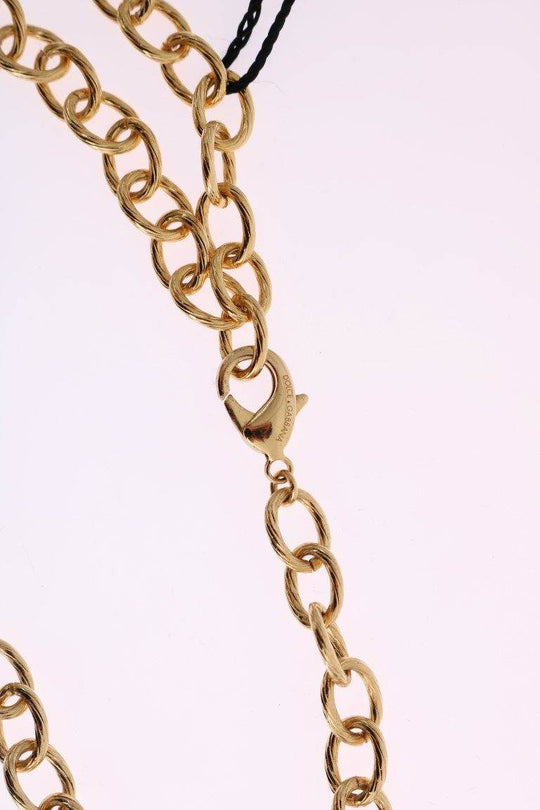 Dolce & Gabbana Elegante Statement-Halskette mit Goldkristall - Léoré