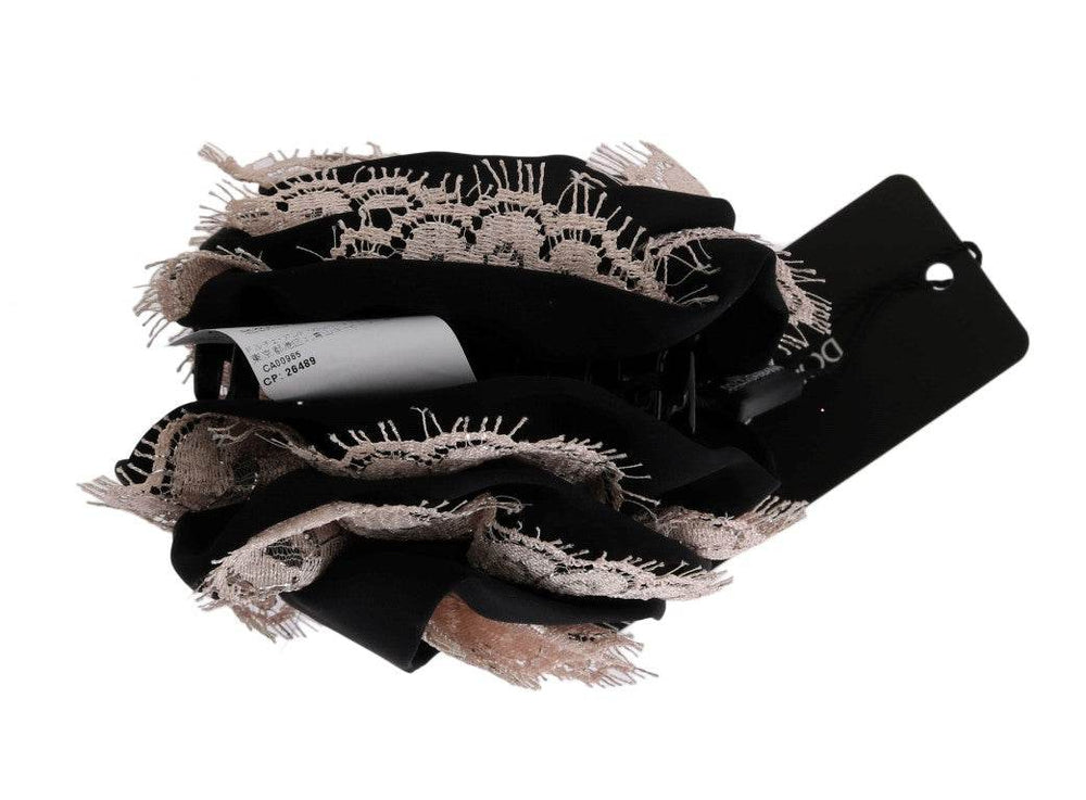 Dolce & Gabbana Elegante florale Spitze Kristall Haarspange - Léoré