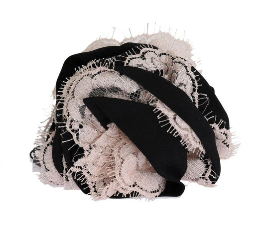Dolce & Gabbana Elegante florale Spitze Kristall Haarspange - Léoré