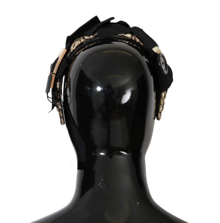 Dolce & Gabbana Goldbraunes Diadem-Stirnband mit Kristallverzierung - Léoré