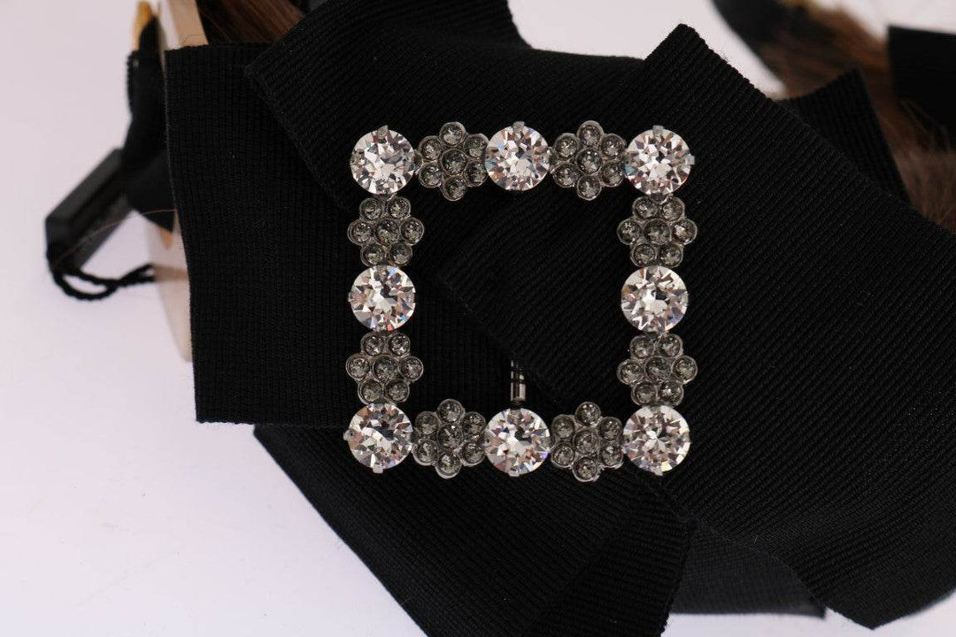 Dolce & Gabbana Goldbraunes Diadem-Stirnband mit Kristallverzierung - Léoré