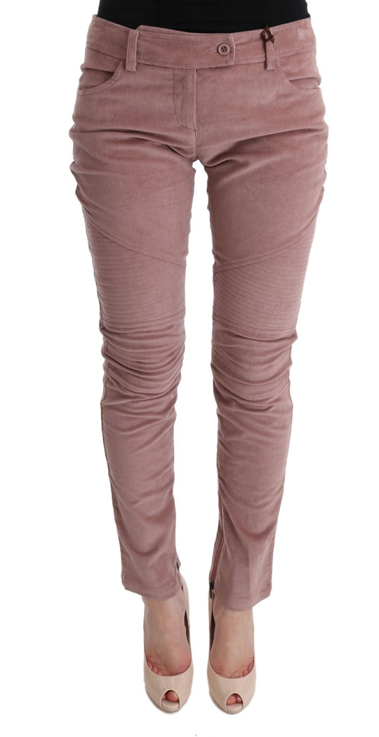 Ermanno Scervino Gekürzte Freizeithose aus rosa Samt