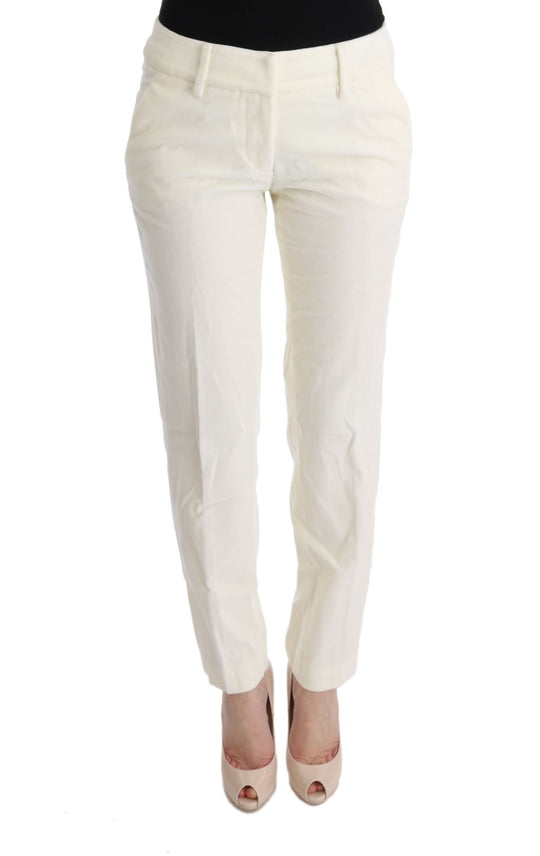 Ermanno Scervino Weiß Baumwolle Regular Fit Freizeithosen