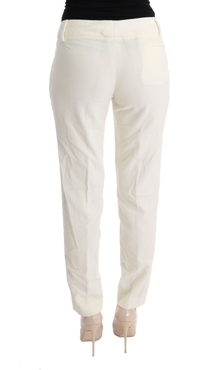 Ermanno Scervino Weiß Baumwolle Regular Fit Freizeithosen