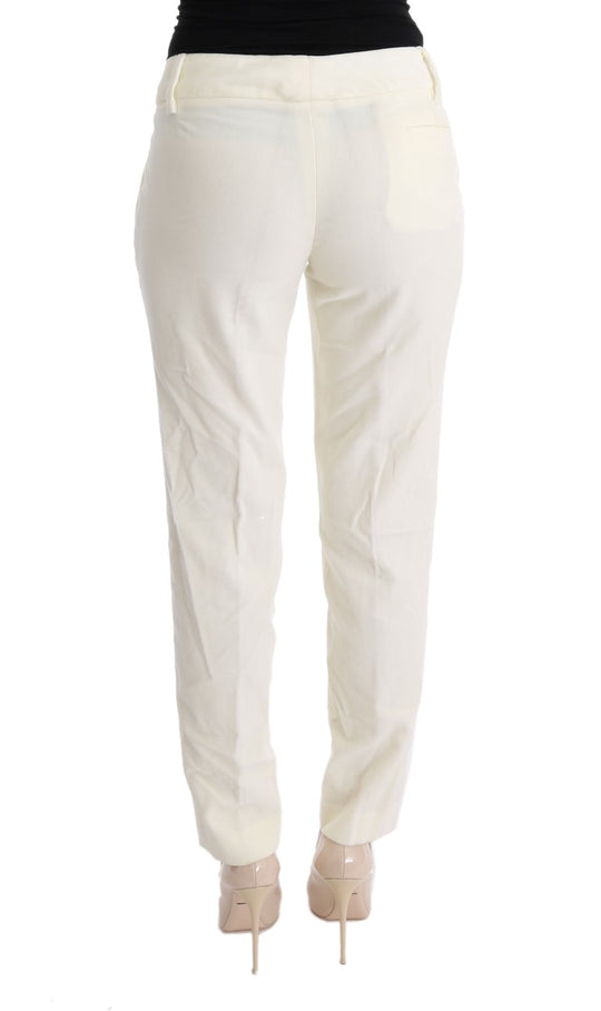 Ermanno Scervino Weiß Baumwolle Regular Fit Freizeithosen