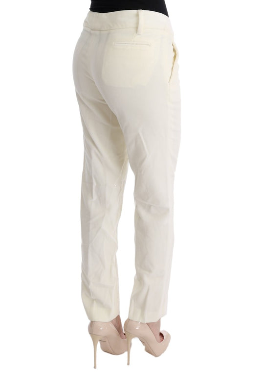 Ermanno Scervino Weiß Baumwolle Regular Fit Freizeithosen
