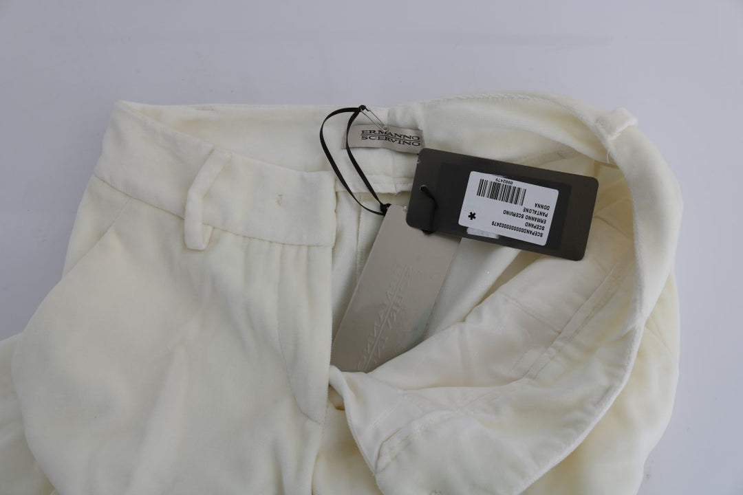Ermanno Scervino Weiß Baumwolle Regular Fit Freizeithosen