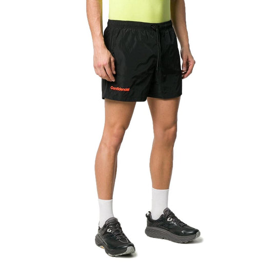 Marcelo Burlon Schwarze Polyamid-Badehose für Männer