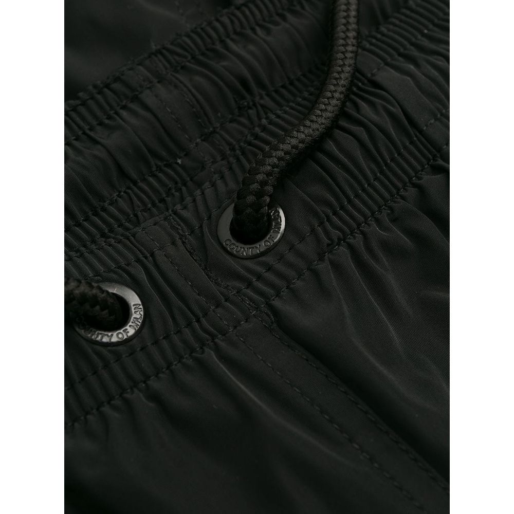 Marcelo Burlon Schwarze Polyamid-Badehose für Männer