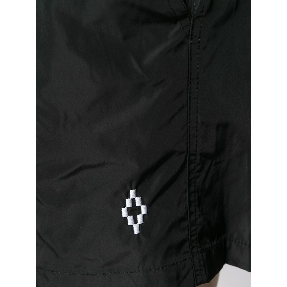 Marcelo Burlon Schwarze Polyamid-Badehose für Männer