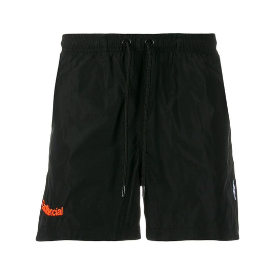 Marcelo Burlon Schwarze Polyamid-Badehose für Männer