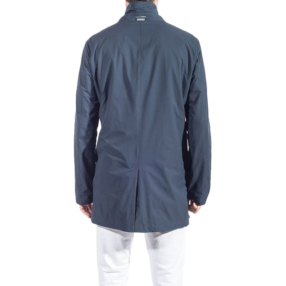 People Of Shibuya Blue Recycled Polyester Trench Coat for Men