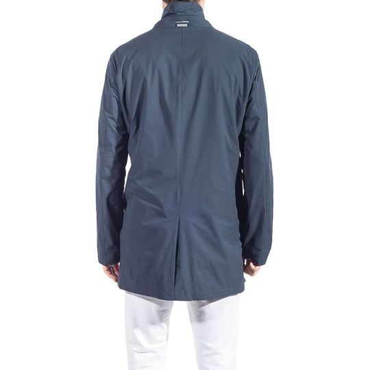 People Of Shibuya Blue Recycled Polyester Trench Coat for Men
