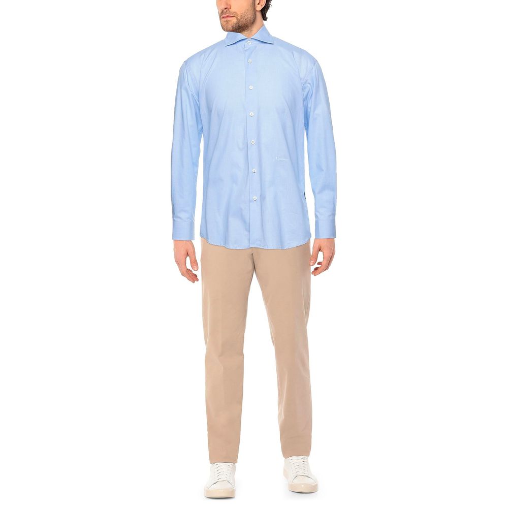 Aquascutum Hellblaues Baumwollhemd für Männer