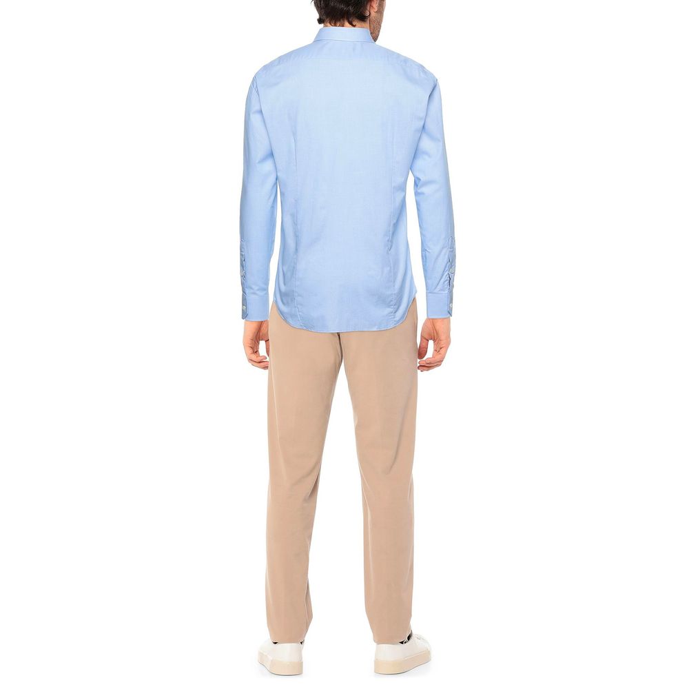 Aquascutum Hellblaues Baumwollhemd für Männer