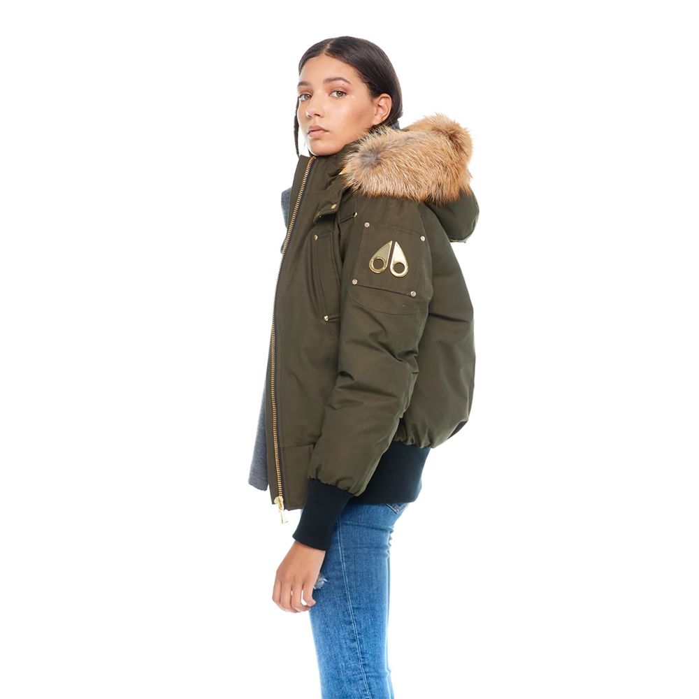 Moose Knuckles Armee Nylon Frauen Bomberjacke