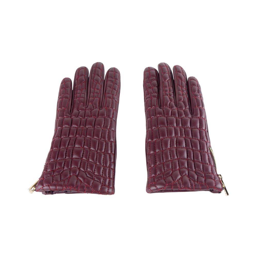 Cavalli Class Roter Lammfell Damenhandschuh - Léoré