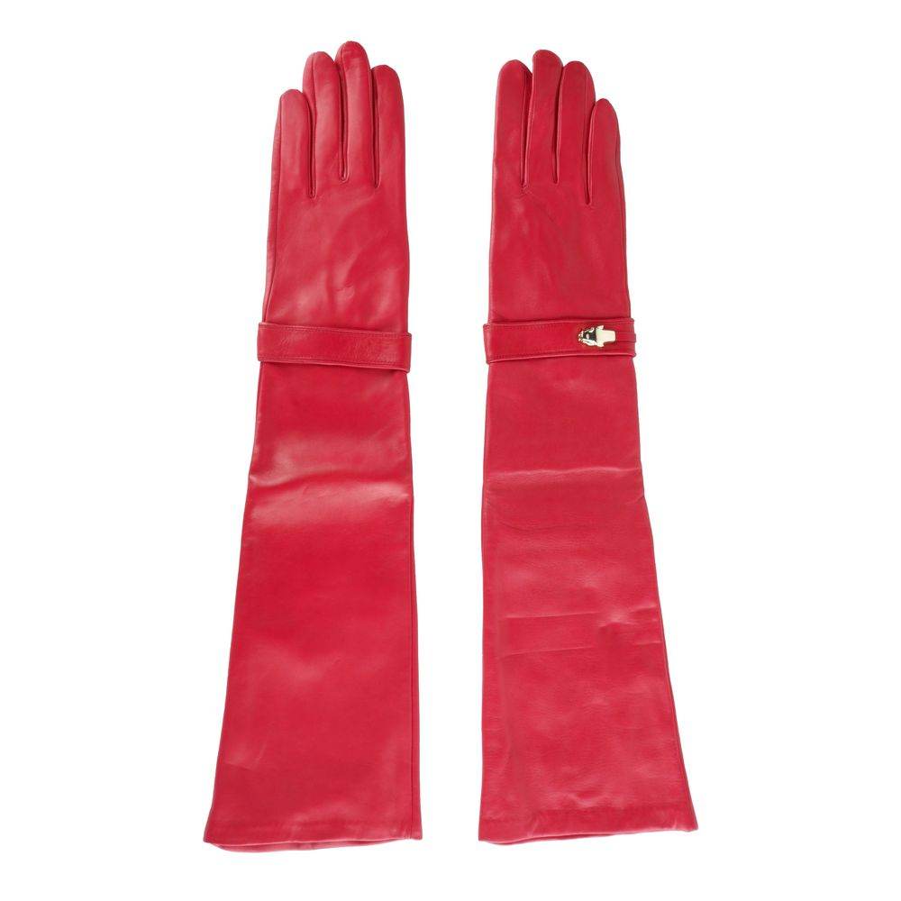 Cavalli Class Roter Lammfell Damenhandschuh - Léoré