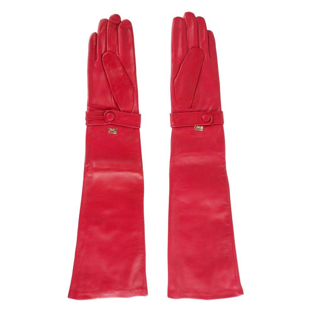 Cavalli Class Roter Lammfell Damenhandschuh - Léoré