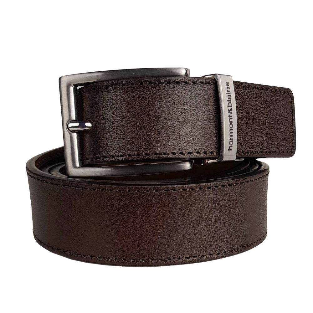 Harmont & Blaine Brauner Kalbsleder Herrengürtel - Léoré