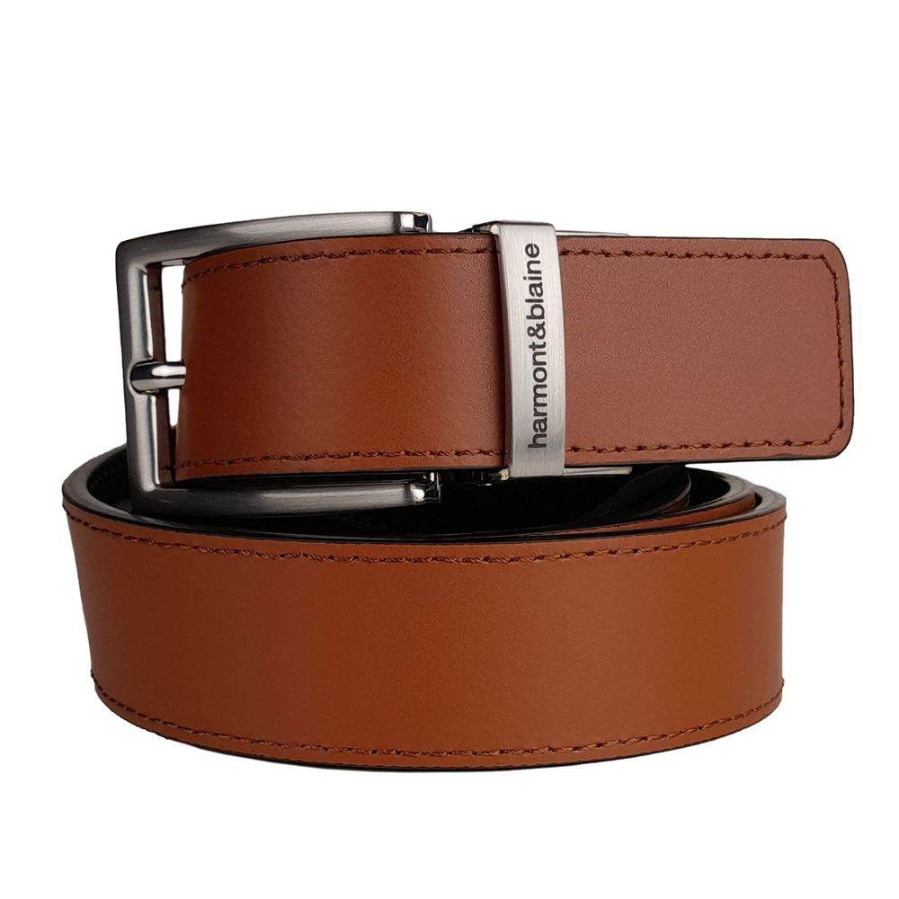 Harmont & Blaine Brauner Kalbsleder Herrengürtel - Léoré
