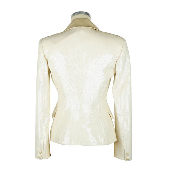 Elisabetta Franchi Weißer Polyester Damen Blazer