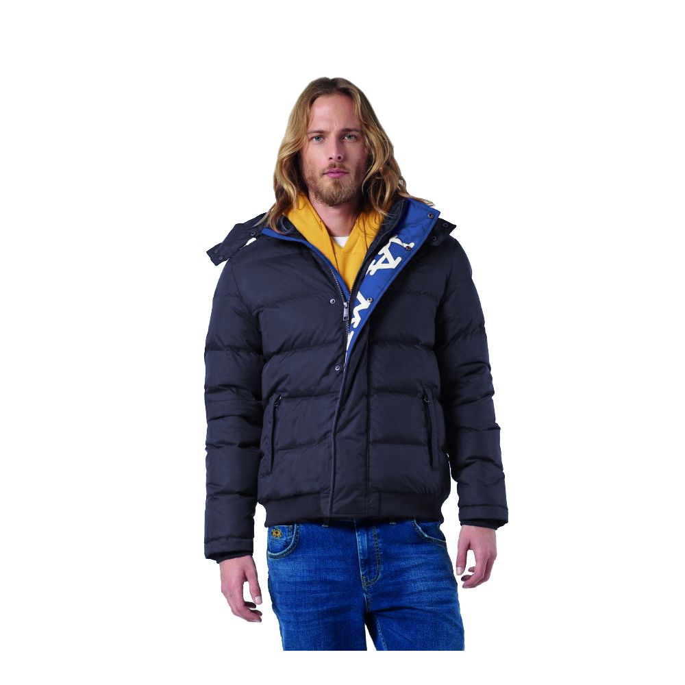 La Martina Blaue Nylon Herrenjacke