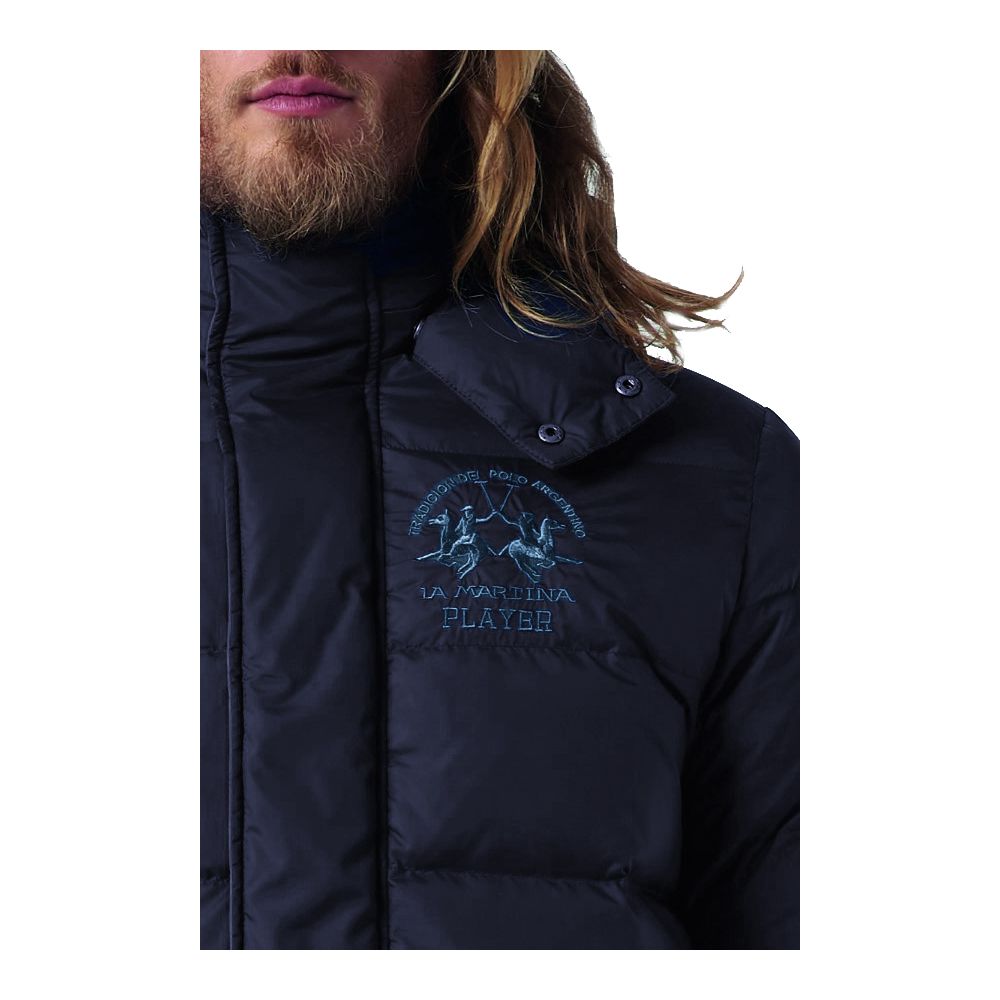 La Martina Blaue Nylon Herrenjacke