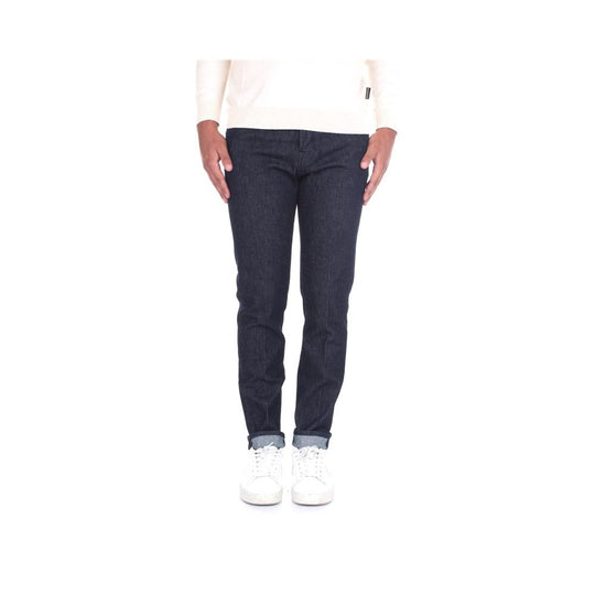 Jacob Cohen Schmal geschnittene Designer-Jeans mit Lederdetails