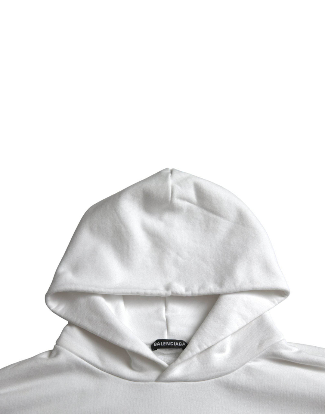 Balenciaga Weißer Baumwoll-Logo-Pullover mit Kapuze Sweatshirt Pullover - Léoré