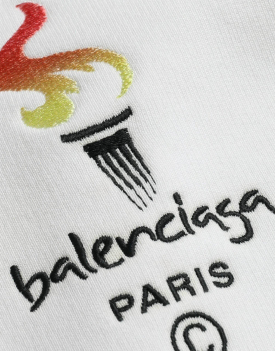 Balenciaga Weißer Baumwoll-Logo-Pullover mit Kapuze Sweatshirt Pullover - Léoré