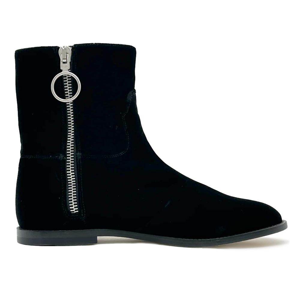 Off-White Schwarze Kalbsleder Damenstiefelette - Léoré