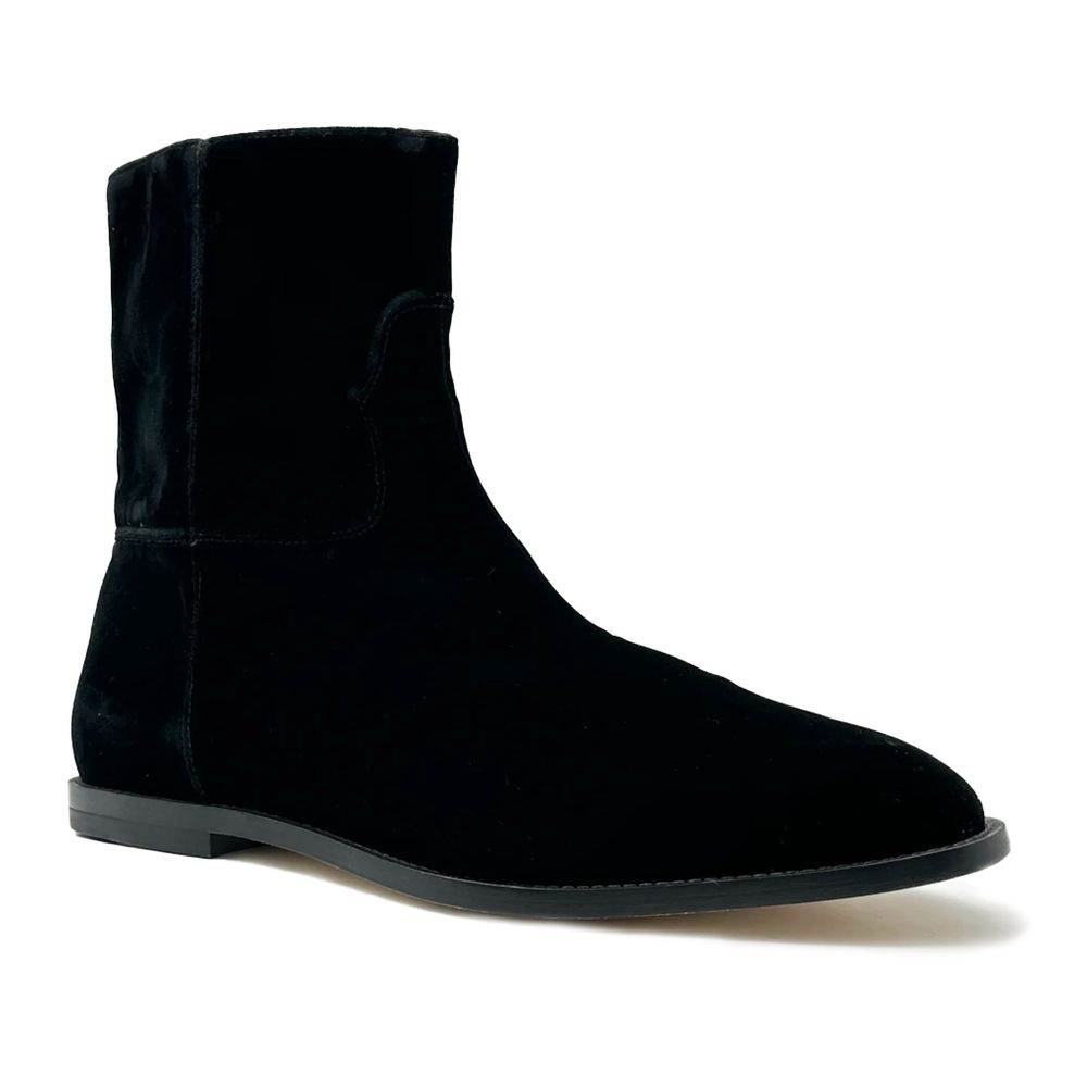 Off-White Schwarze Kalbsleder Damenstiefelette - Léoré
