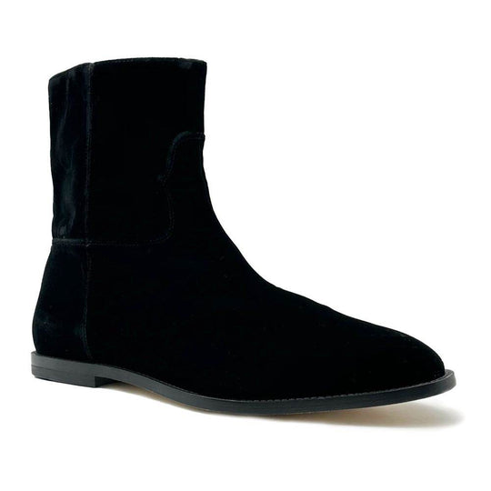 Off-White Schwarze Kalbsleder Damenstiefelette - Léoré
