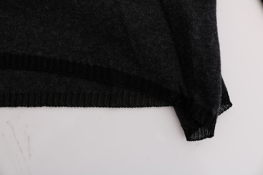 Costume National Grauer Viskose-Strickpullover