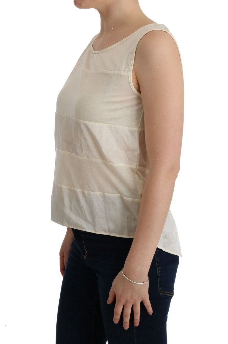 Costume National Beige Asymmetrisches Top Bluse