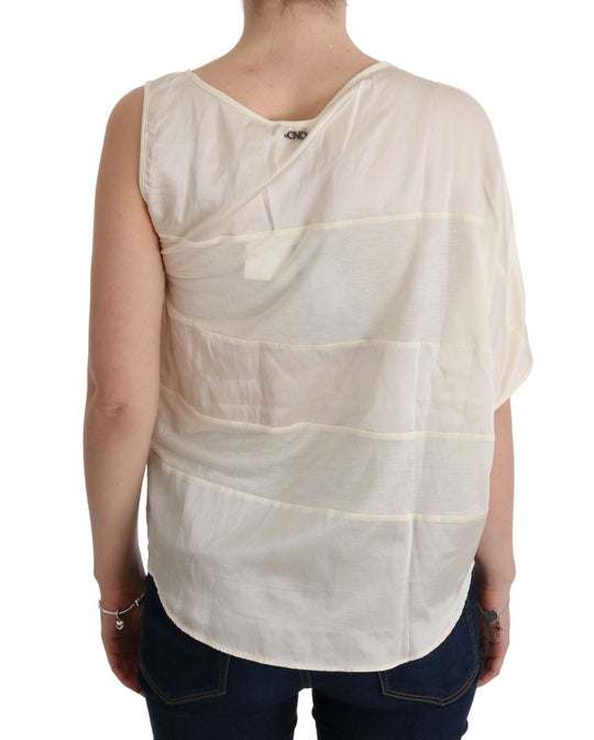 Costume National Beige Asymmetrisches Top Bluse