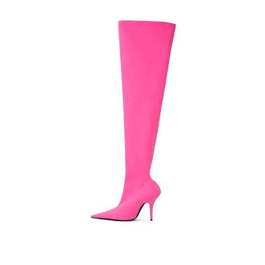 Balenciaga Elegante rosa Polyester-Stiefeletten - Léoré